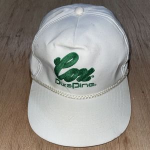Vintage Cox Puts Pine White‎ Embroidered Rope Snapback Trucker Hat Cap